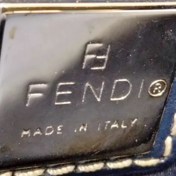 Fendi Tote Bag Handbag Zucchino Navy - Picture 8 of 8